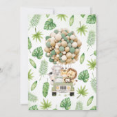 Safari Truck Balloon Baby Shower Kaart (Achterkant)