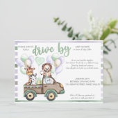 Safari Truck en schattige dieren rijden per Baby s Kaart (Staand voorkant)