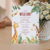 Safari twee Schattigee giraffe Baby shower Kaart