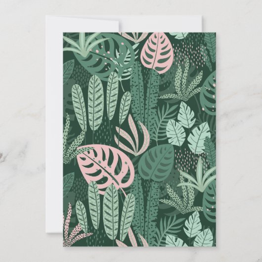 Safari Twee Wilde Uitnodiging, Oerwoud Verjaardag Kaart (Achterkant)