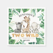 Safari Twee Wilde Verjaardags Servetten (Voorkant)
