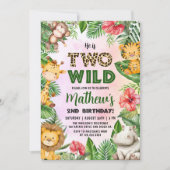 Safari Two Wild 2de verjaardag Kaart (Voorkant)