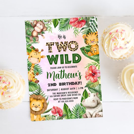 Safari Two Wild 2de verjaardag Kaart