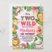 Safari Two Wild 2de verjaardag Kaart (Voorkant)