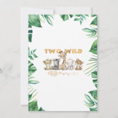 Safari Two Wild Birthday Party Invitation Kaart (Achterkant)