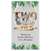 Safari Two Wild Birthday Party Klein Cadeauzakje (Achterkant)