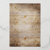 Safari Two Wild Birthday Party Real Gold Folie Uitnodiging (Achterkant)