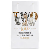 Safari Two Wild Birthday Party Small Gift Bag Klein Cadeauzakje (Voorkant)
