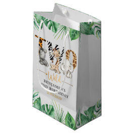 Safari Two Wild Birthday Party Small Gift Bag Klein Cadeauzakje