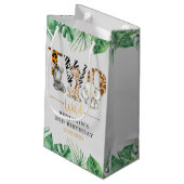 Safari Two Wild Birthday Party Small Gift Bag Klein Cadeauzakje (Achterkant Gekanteld)
