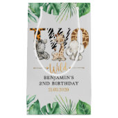 Safari Two Wild Birthday Party Small Gift Bag Klein Cadeauzakje (Voorkant)