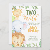 Safari Two Wild Birthday Uitnodiging (Voorkant)