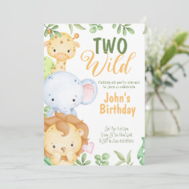 Safari Two Wild Birthday Uitnodiging