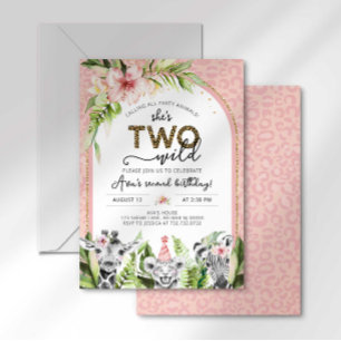 Safari Two Wild Birthday Uitnodiging