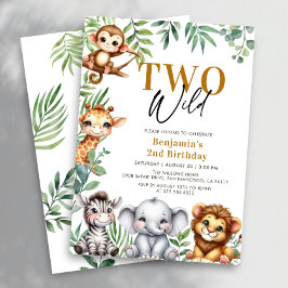 Safari Two Wild | Oerwoud Animals Jongen 2e Verjaa Kaart