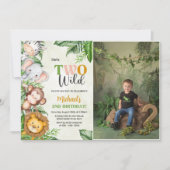 Safari Two Wild verjaardagsfoto Kaart (Voorkant)