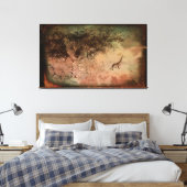 Safari Uitgerekte Canvas Print (Insitu (Slaapkamer))
