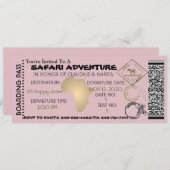 Safari-uitnodiging Kaart (Voorkant / Achterkant)