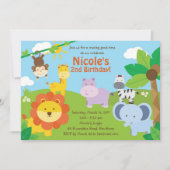 Safari Uitnodiging / Safari Birthday Uitnodiging (Voorkant)