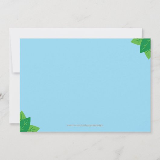 Safari Uitnodiging / Safari Birthday Uitnodiging (Achterkant)