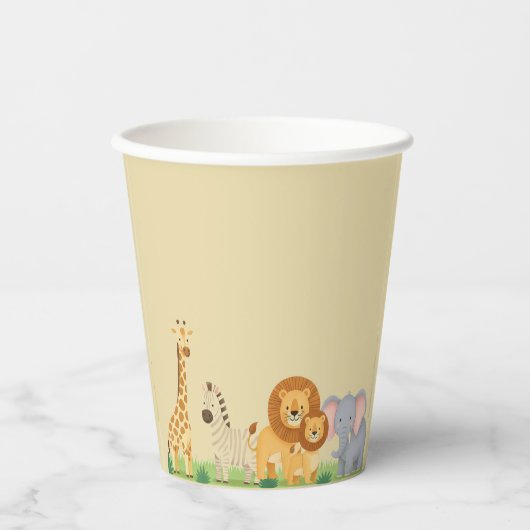 Safari upsherin verjaardagsbeker 2 papieren bekers (Voorkant)