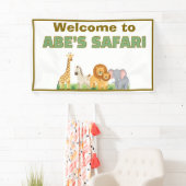 Safari upsherin verjaardagsbord spandoek (Insitu)