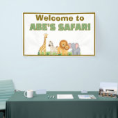 Safari upsherin verjaardagsbord spandoek (Beurs)