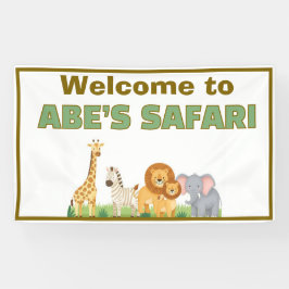 Safari upsherin verjaardagsbord spandoek
