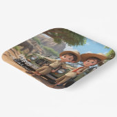 Safari van het kind papieren bordje (Gebogen)