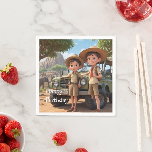 Safari van het kind servet (Insitu)