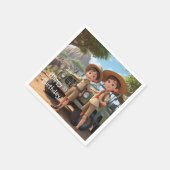 Safari van het kind servet (Hoek)