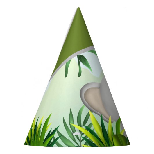 Safari Verjaardag Elepant Party Pet Feesthoedjes (Links)