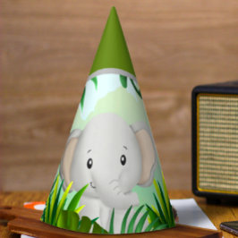 Safari Verjaardag Elepant Party Pet Feesthoedjes