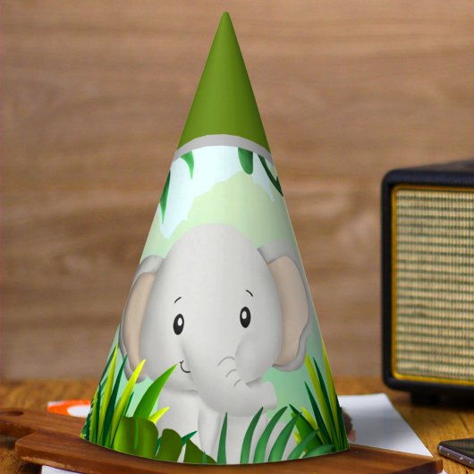 Safari Verjaardag Elepant Party Pet Feesthoedjes