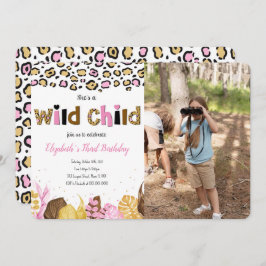 Safari Verjaardag Foto uitnodiging