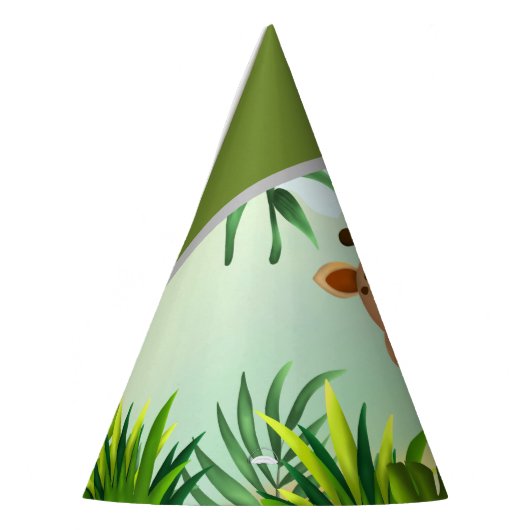 Safari Verjaardag Giraffe Feesthoedjes (Links)