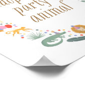 Safari Verjaardag Partij Keur een partij dier teke Poster (Hoek)