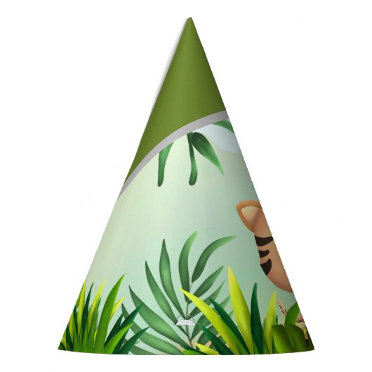 Safari Verjaardag Tijger Feesthoedjes (Links)