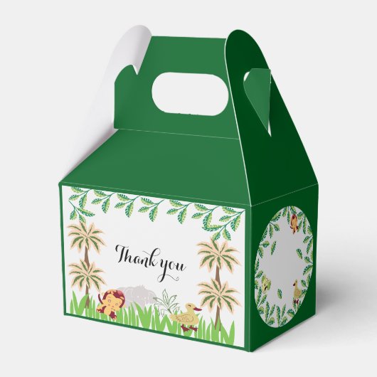 Safari Verjaardagsfeest Bedankdoosjes (Voorkant Zijde)