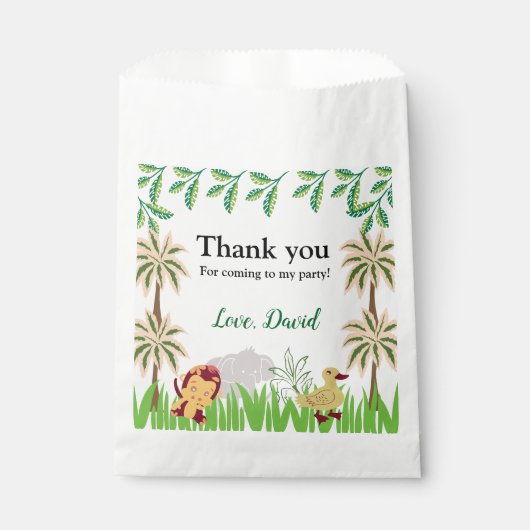  Safari Verjaardagsfeest Bedankzakje (Voorkant)