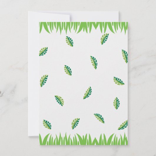 Safari Verjaardagsfeest Kaart (Achterkant)