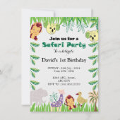 Safari Verjaardagsfeest Kaart (Voorkant)