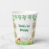  Safari Verjaardagsfeest Papieren Bekers (Achterkant)