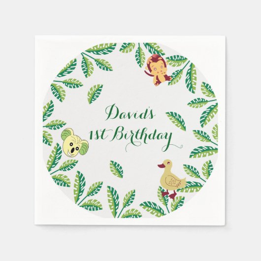  Safari Verjaardagsfeest Servet (Voorkant)