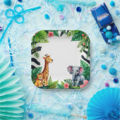 Safari verjaardagsfeestje papieren Borden Papieren Bordje (Feest)