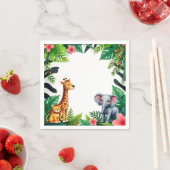 Safari verjaardagsfeestje papieren Borden Servet (Insitu)