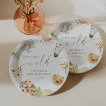 SAFARI verjaardagsfeestje Papieren Bordje<br><div class="desc">Ga op een betoverende reis door de wildernis met dit heerlijke Safari-thema collectie. Met charmante waterverf uitleveringen van schattige diertjes tegen een achtergrond van gedempte woestijntinten,  brengt dit collectie de sereniteit en verwondering van de savanne naar uw feesten. Ideaal voor zowel baby showers als verjaardagsfeestjes.</div>