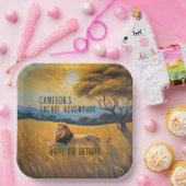 Safari-verjaardagsfeestje  papieren bordje (Feest)