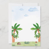 Safari verjaardagsuitnodiging Oerwoud jongens Kaart (Achterkant)