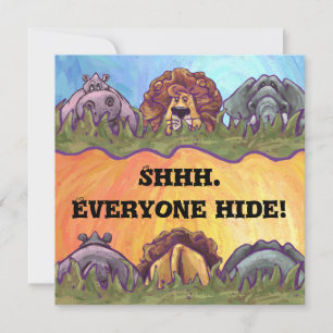 Safari Verrassingsfeestuitnodiging Kaart